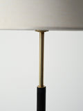 Lampada da terra scandinava in legno nero e ottone 6