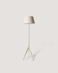 Lampada da terra tripode scandinava in legno laccato bianco