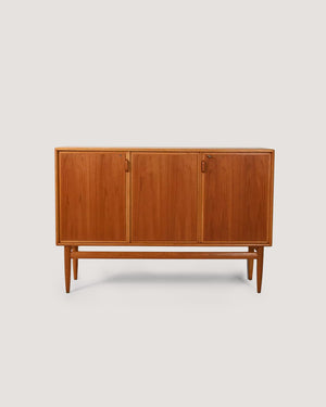 Highboard scandinavo anni 50/60 in rovere e teak con tre ante