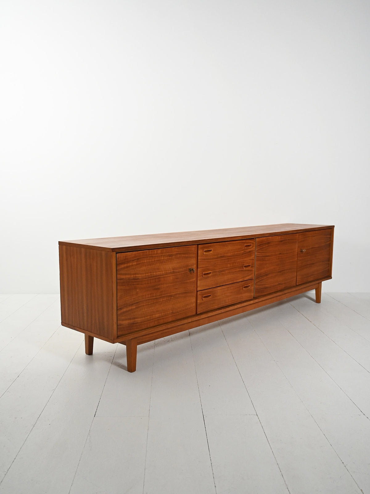 Sideboard vintage in noce anni 60 3