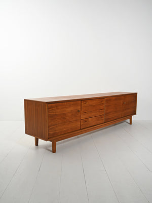 Sideboard vintage in noce anni 60 3