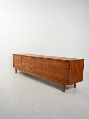 Sideboard vintage in noce anni 60 4