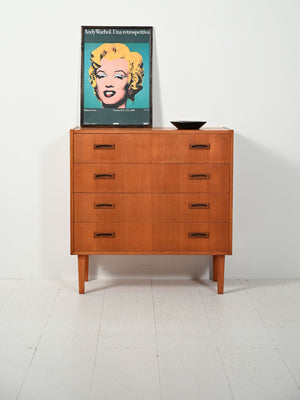 Cassettiera scandinava anni ’60 in teak 1