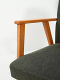 Coppia di Poltrone scandinave in faggio con tappezzeria grigia 8