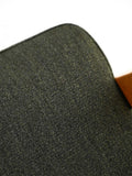 Coppia di Poltrone scandinave in faggio con tappezzeria grigia 9