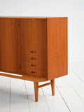 Highboard scandinavo in teak, anni ’50–’60 3