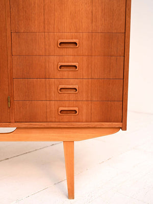 Highboard scandinavo in teak, anni ’50–’60 5