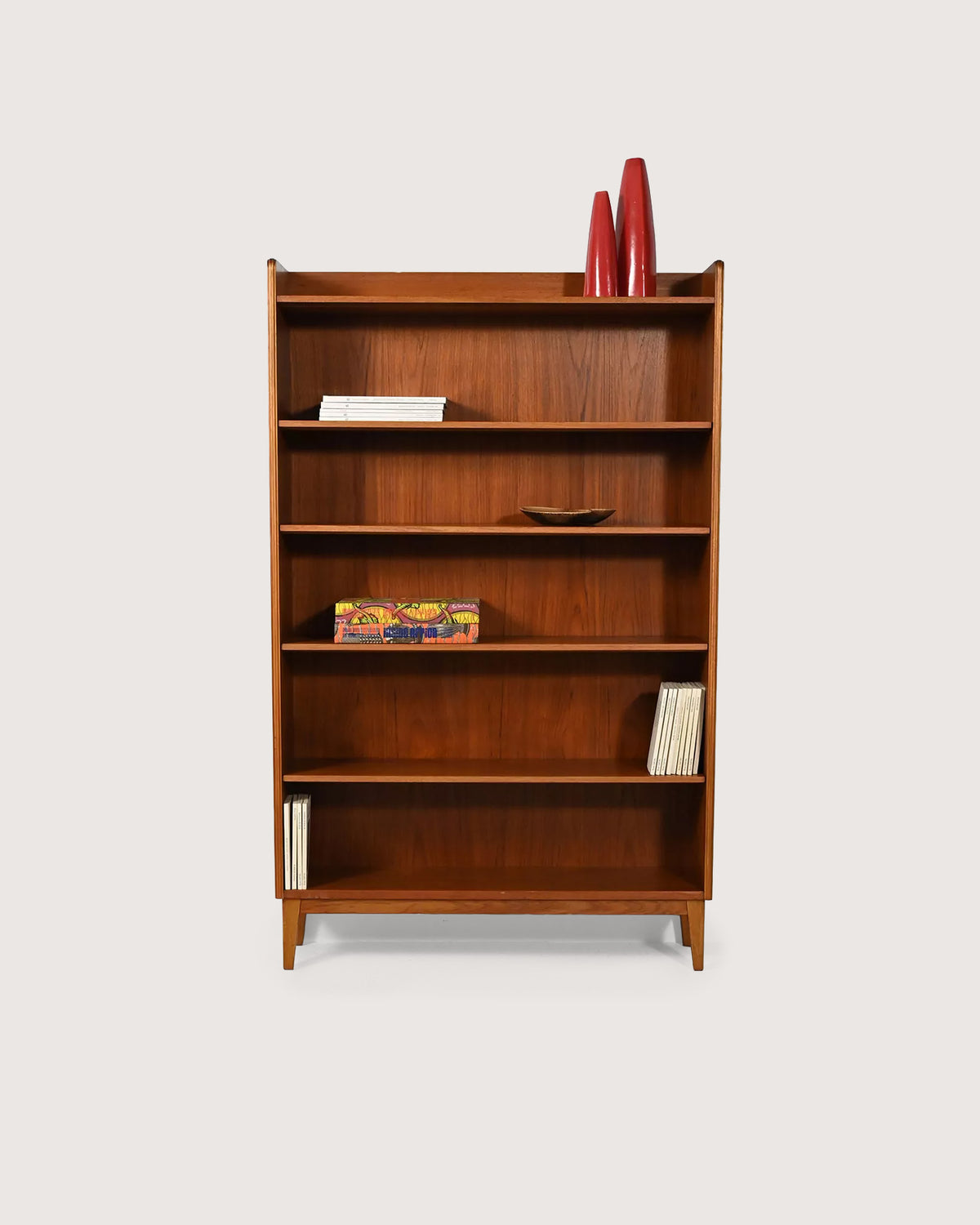 Libreria scandinava in teak di Ferdinand Lundquist, anni ’60