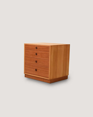Cassettiera danese in faggio e teak di Børge Mogensen