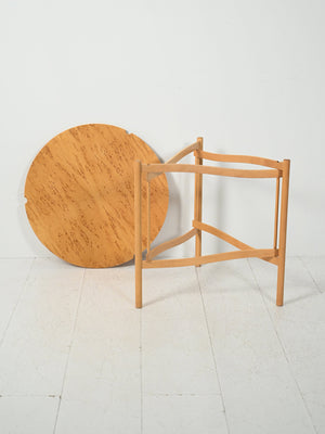 Coffee table scandinavo rotondo in betulla di Karl Andersson & Söner 3