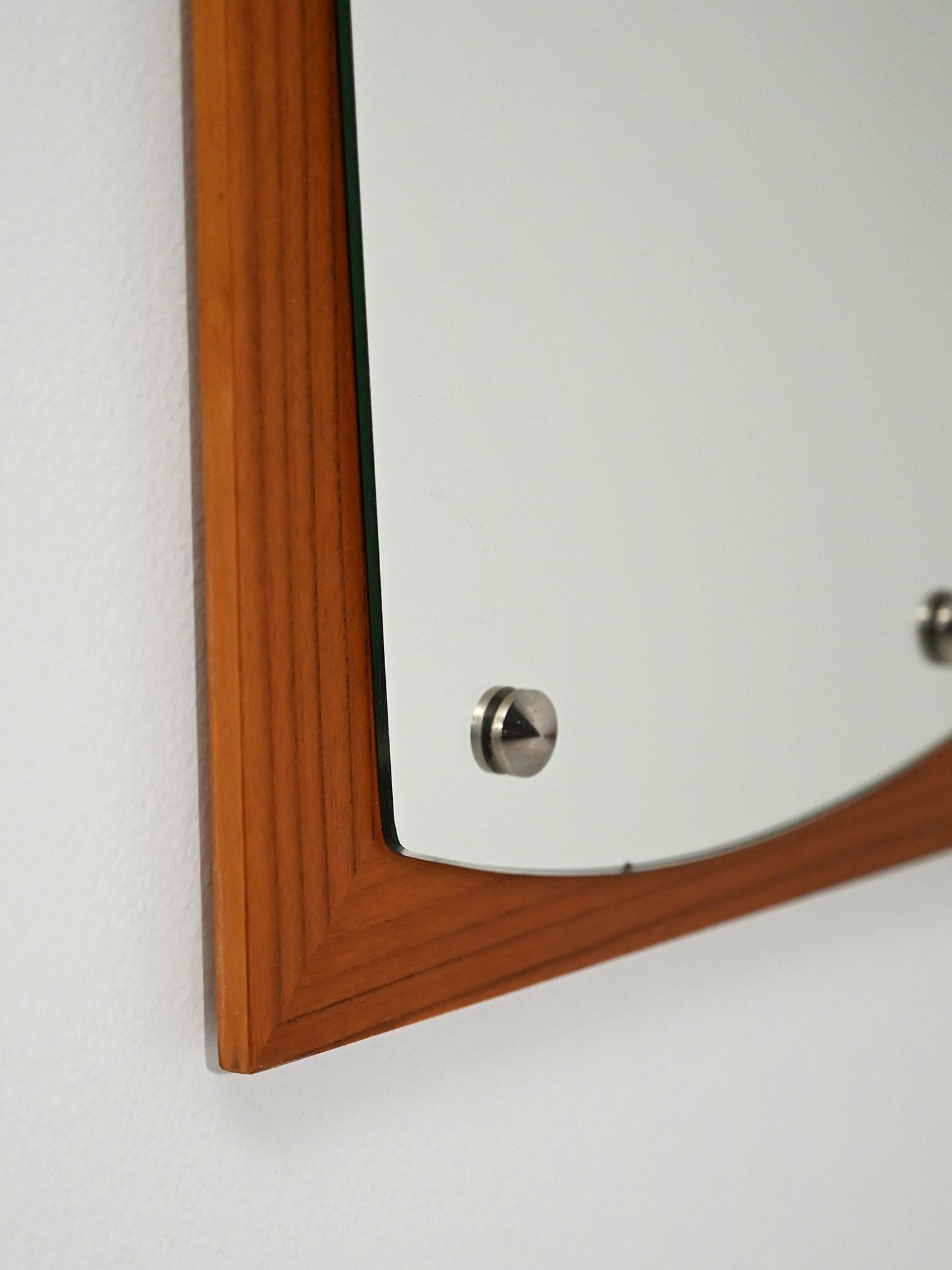 Specchio scandinavo da parete anni ’50 in mogano 3