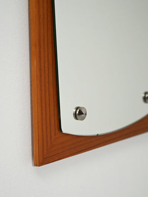 Specchio scandinavo da parete anni ’50 in mogano 3