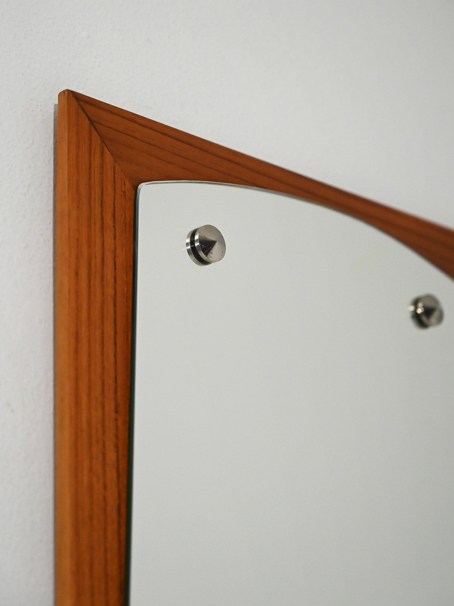 Specchio scandinavo da parete anni ’50 in mogano 4