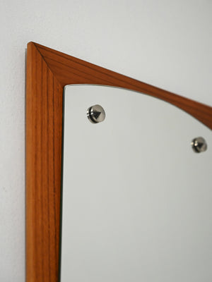 Specchio scandinavo da parete anni ’50 in mogano 4