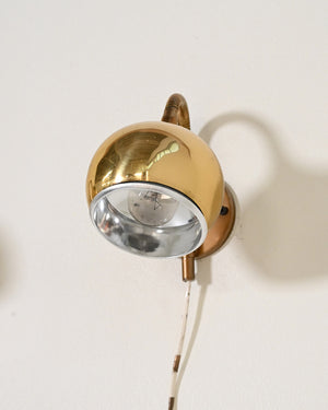Coppia di lampade da parete in ottone di Möllers Armatur Eskilstuna, anni '50
