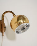 Coppia di lampade da parete in ottone di Möllers Armatur Eskilstuna, anni '50
