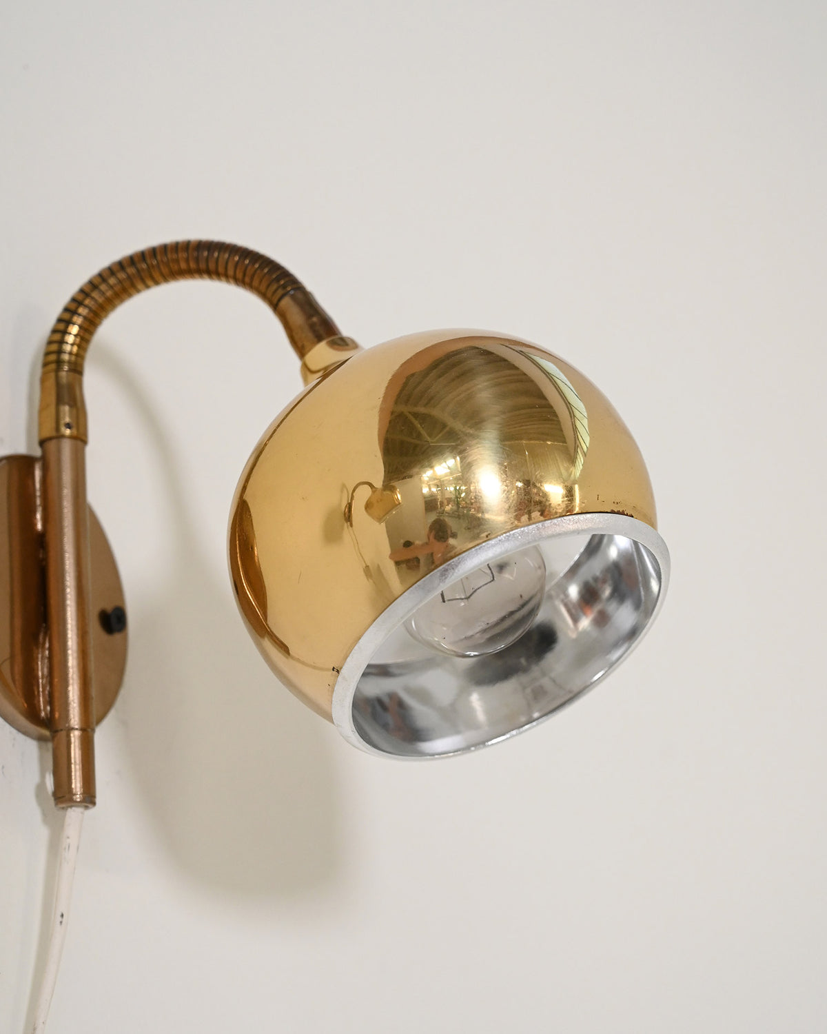 Coppia di lampade da parete in ottone di Möllers Armatur Eskilstuna, anni '50