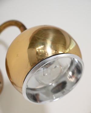 Coppia di lampade da parete in ottone di Möllers Armatur Eskilstuna, anni '50