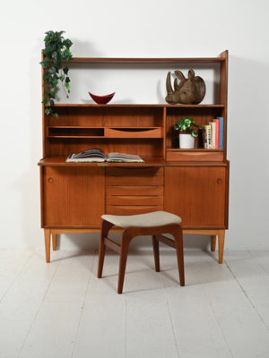 Sideboard con libreria in teak di Brantorps