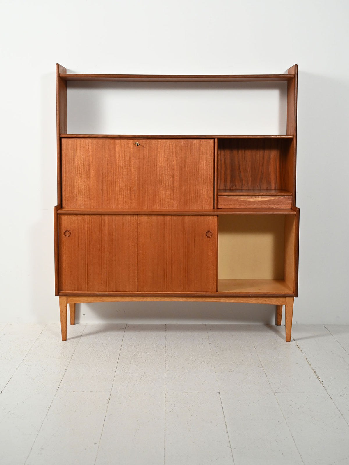 Sideboard con libreria in teak di Brantorps 3