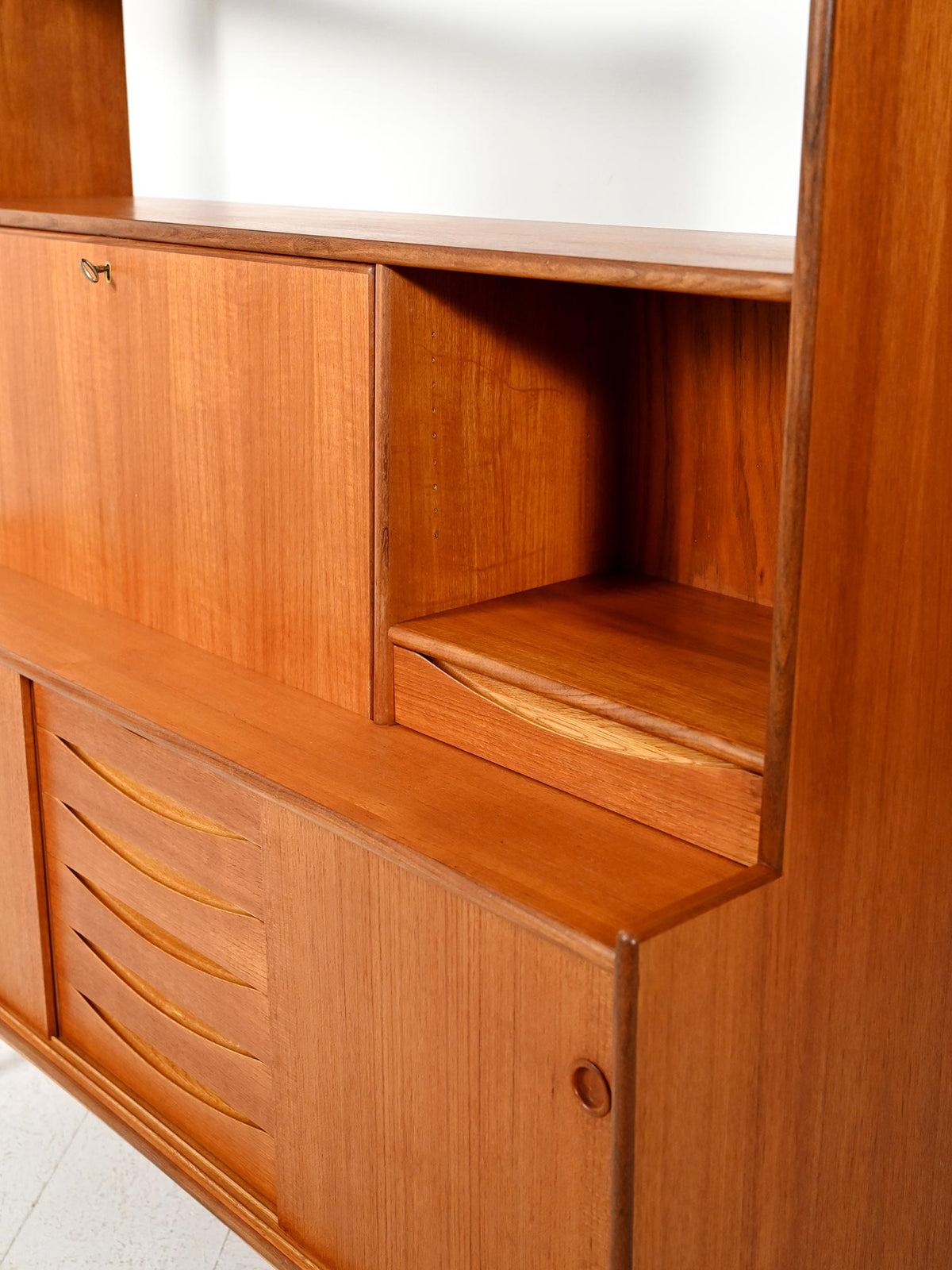 Sideboard con libreria in teak di Brantorps 10