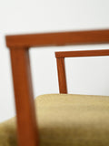 Coppia di poltrone danesi in teak con tappezzeria verde 4