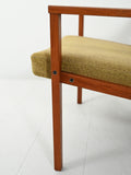 Coppia di poltrone danesi in teak con tappezzeria verde 6