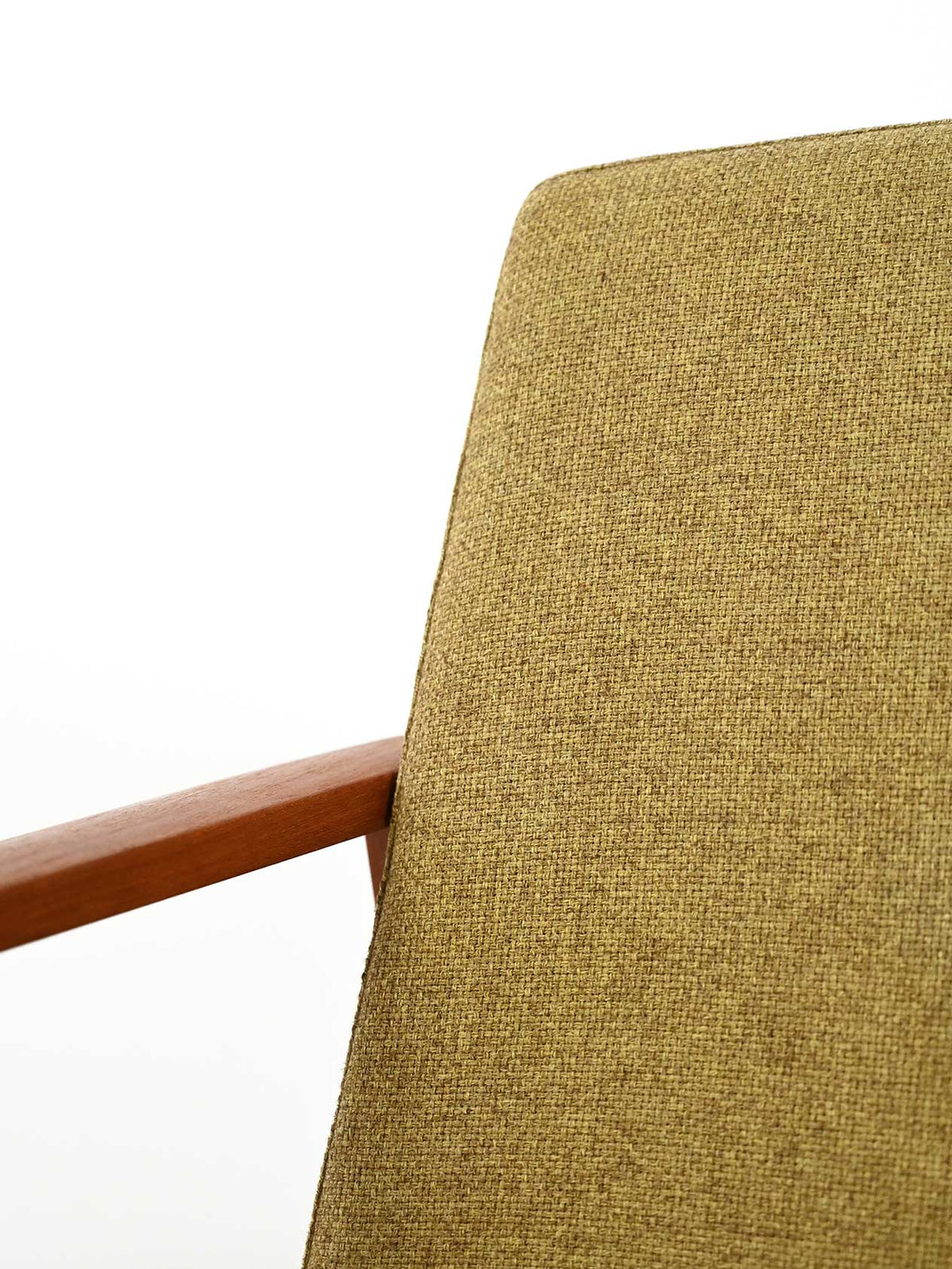 Coppia di poltrone danesi in teak con tappezzeria verde 7