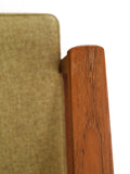 Coppia di poltrone danesi in teak con tappezzeria verde 13