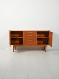 Sideboard scandinavo anni ’50 con maniglie intarsiate 2