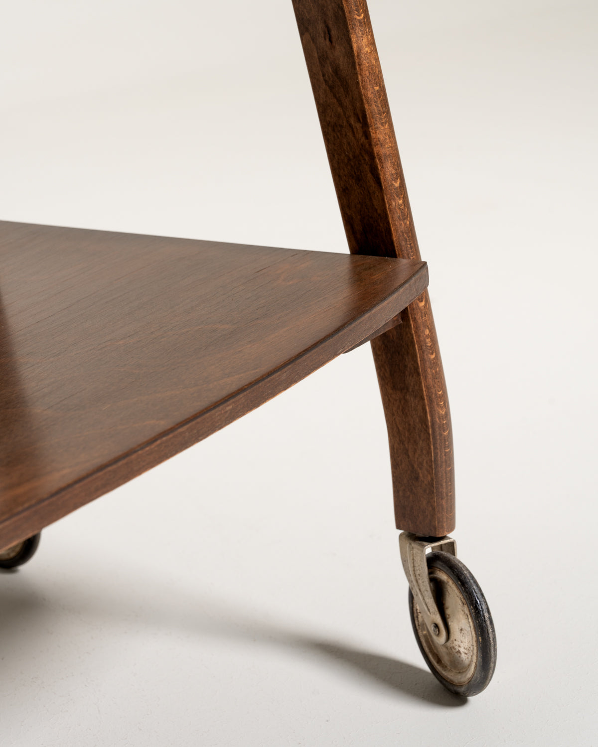 Carrello di servizio in faggio tinto scuro