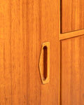 Highboard scandinavo in teak e rovere, anni ’60