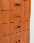 Libreria con scrittoio in teak, produzione scandinava, anni '60