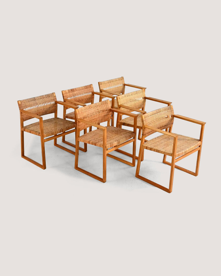 Sedie "modello BM62” di Børge Mogensen, anni ’50