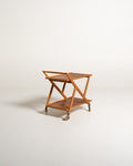 Carrello pieghevole in teak e rovere, Nybrofabriken, anni 50