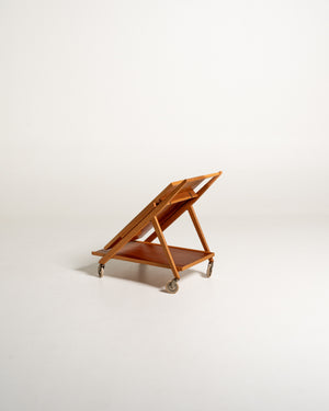 Carrello pieghevole in teak e rovere, Nybrofabriken, anni 50