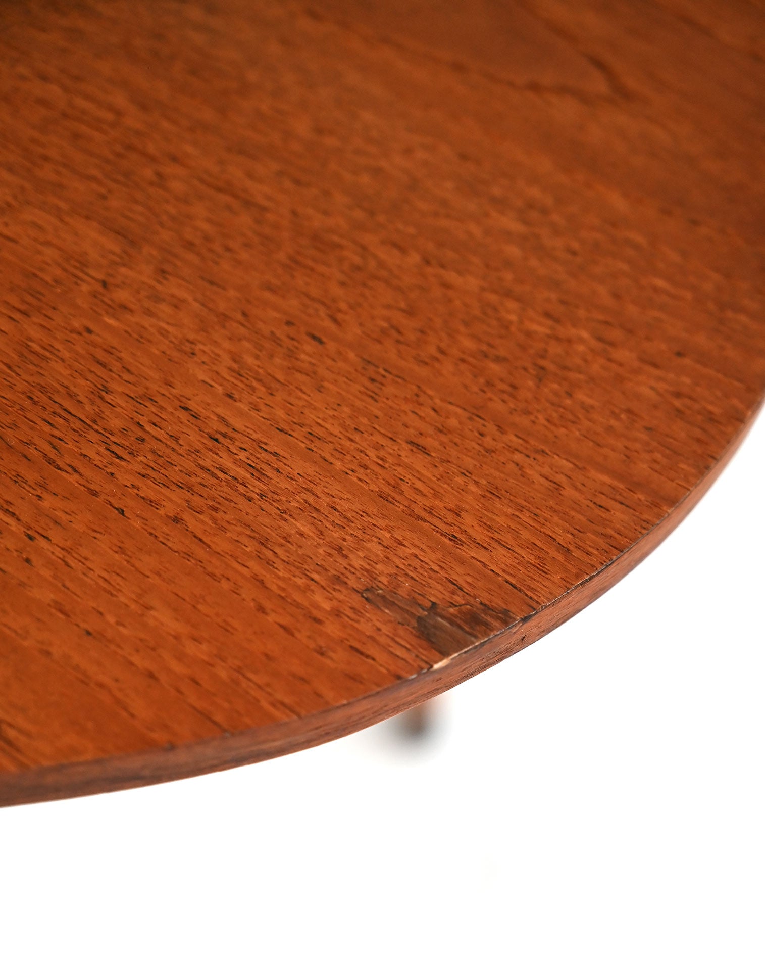 Tavolino con top dalla forma organica in teak e ottone, anni ’50-’60 7