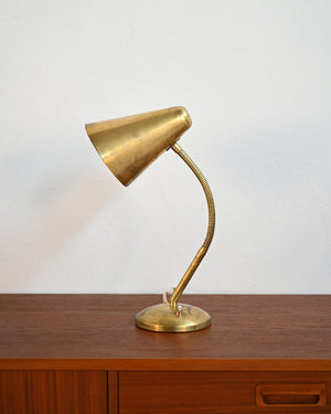 Lampada da tavolo scandinava in ottone, anni ’50
