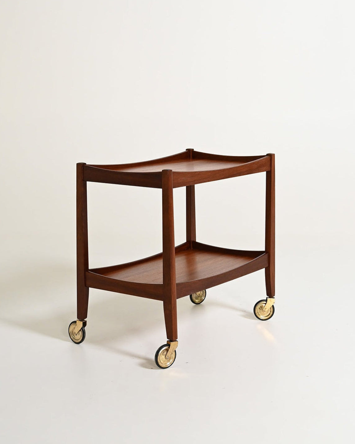 Carrello scandinavo in teak, anni '60