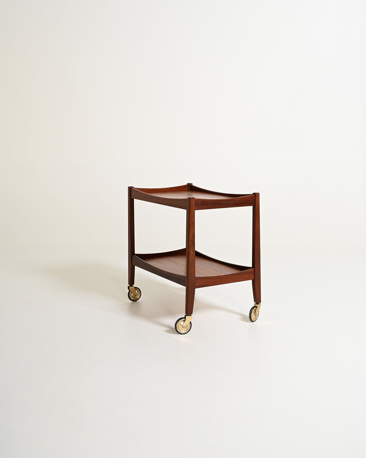 Carrello scandinavo in teak, anni '60