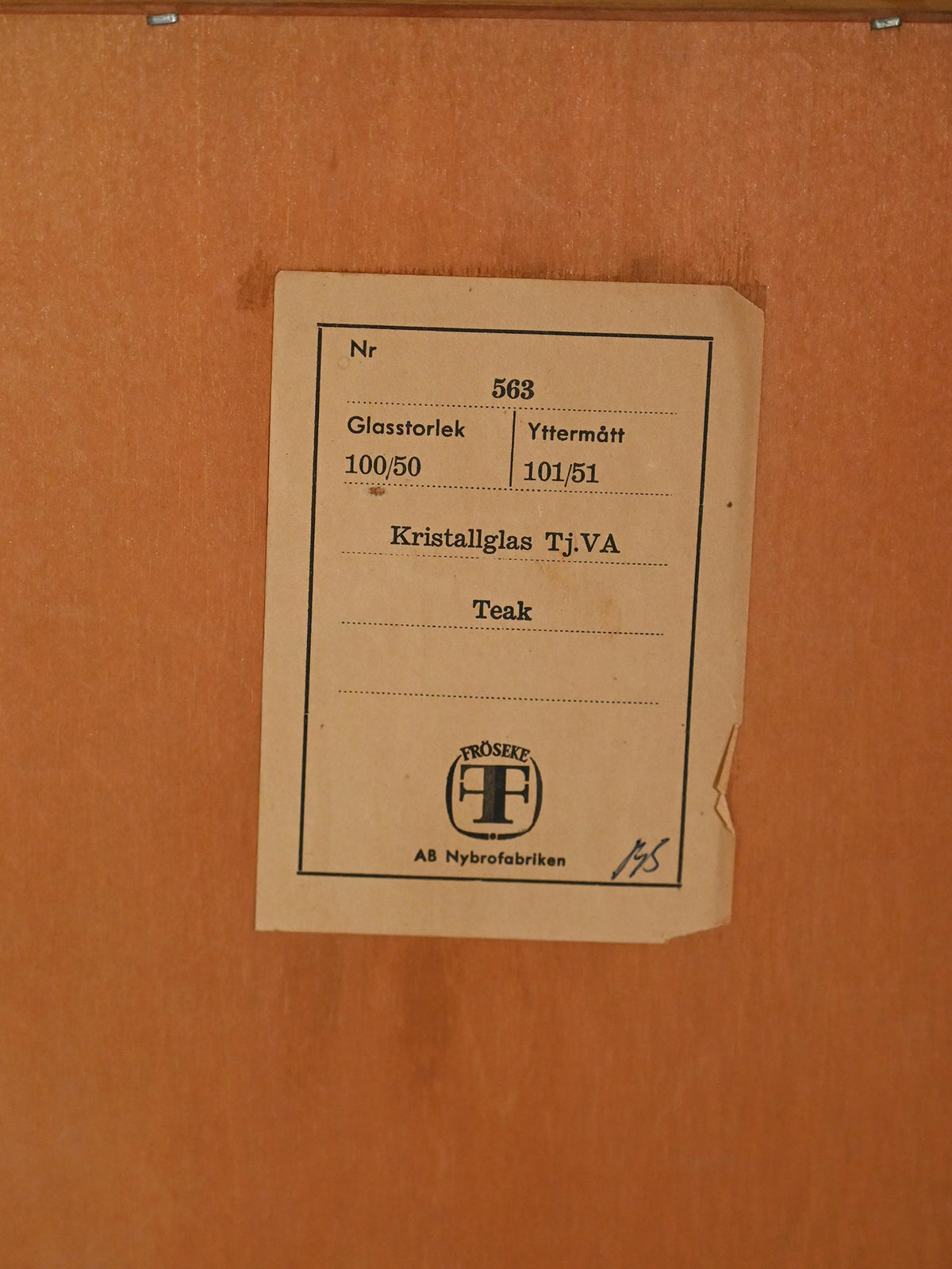 Specchio svedese in teak anni 50–60 6