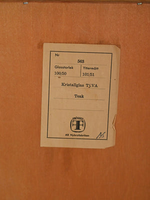 Specchio svedese in teak anni 50–60 6