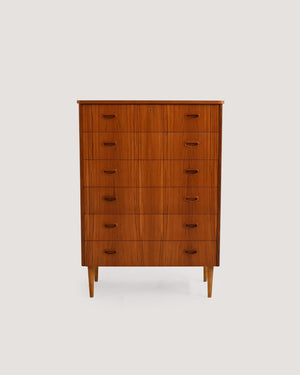 Sestina vintage scandinava in teak, anni ’60