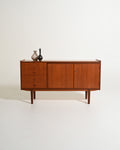 Sideboard scandinavo in teak con piano estraibile, anni '60