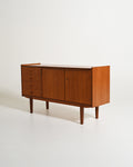 Sideboard scandinavo in teak con piano estraibile, anni '60