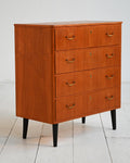 Cassettiera vintage scandinava con gambe nere, anni ’60 3
