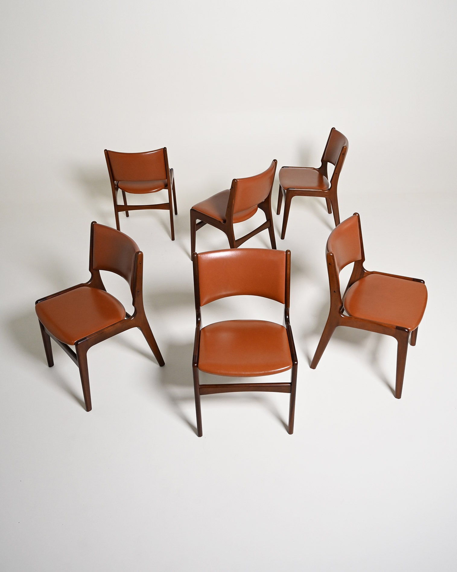 Set di sei sedie danesi "Modello 89" di Erik Buch per Anderstrup Møbelfabrik, anni '60