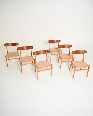 Set di 6 sedie “CH23” di Hans J. Wegner per Carl Hansen & Søn, anni '50