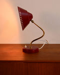 Lampada da tavolo rossa prodotta da Ringus, anni ‘50 3