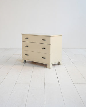 Cassettiera scandinava déco bianca, anni ’30/’40 1